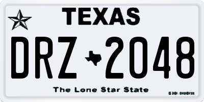 TX license plate DRZ2048