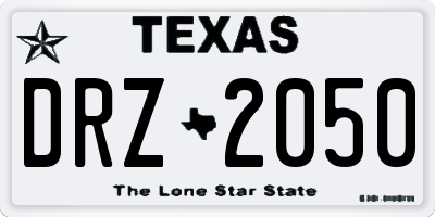 TX license plate DRZ2050