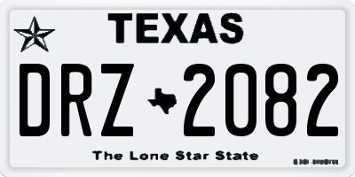 TX license plate DRZ2082