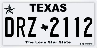 TX license plate DRZ2112