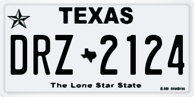 TX license plate DRZ2124