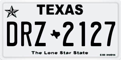 TX license plate DRZ2127