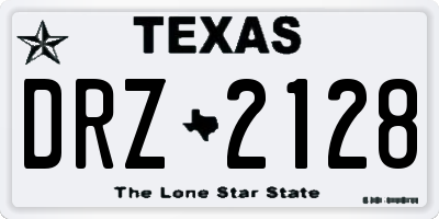 TX license plate DRZ2128