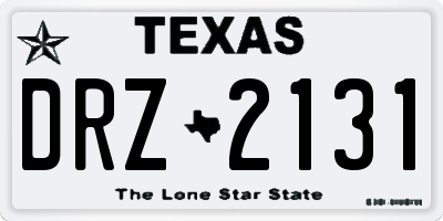 TX license plate DRZ2131