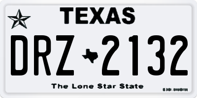 TX license plate DRZ2132