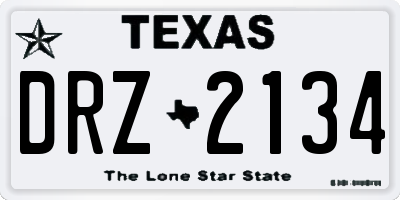 TX license plate DRZ2134