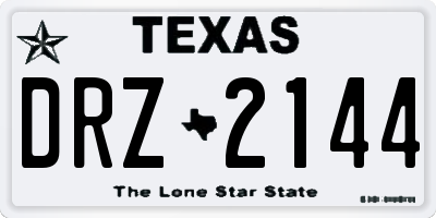 TX license plate DRZ2144