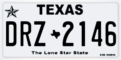 TX license plate DRZ2146