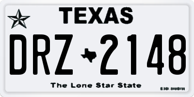TX license plate DRZ2148