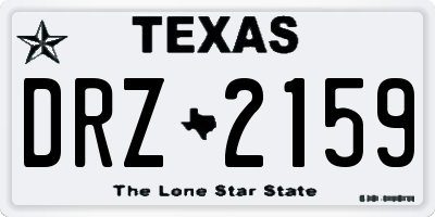 TX license plate DRZ2159