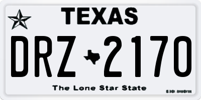 TX license plate DRZ2170