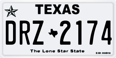 TX license plate DRZ2174