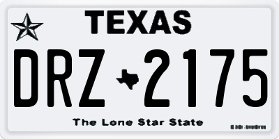 TX license plate DRZ2175