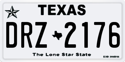 TX license plate DRZ2176