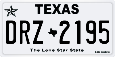 TX license plate DRZ2195