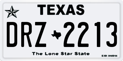 TX license plate DRZ2213