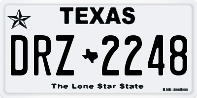 TX license plate DRZ2248