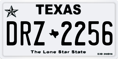 TX license plate DRZ2256