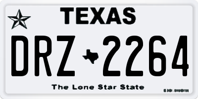 TX license plate DRZ2264