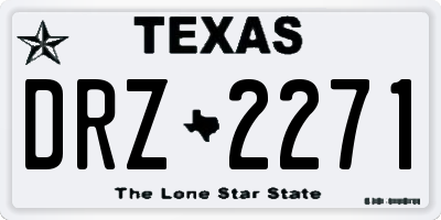 TX license plate DRZ2271