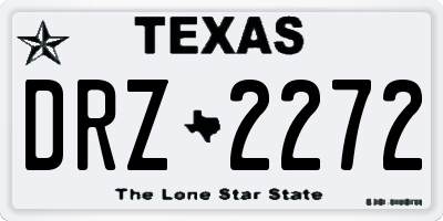 TX license plate DRZ2272