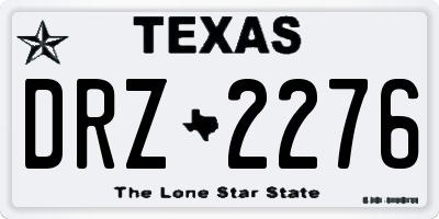 TX license plate DRZ2276
