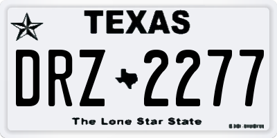 TX license plate DRZ2277