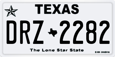 TX license plate DRZ2282