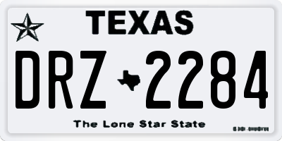 TX license plate DRZ2284