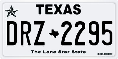 TX license plate DRZ2295
