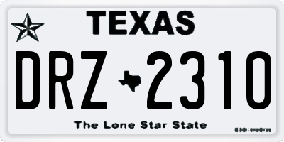 TX license plate DRZ2310
