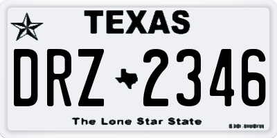 TX license plate DRZ2346