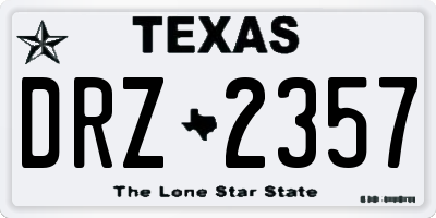 TX license plate DRZ2357