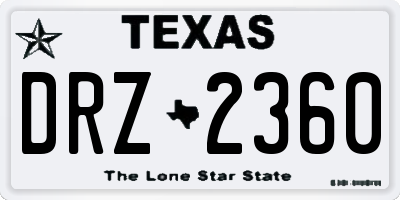 TX license plate DRZ2360