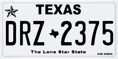 TX license plate DRZ2375