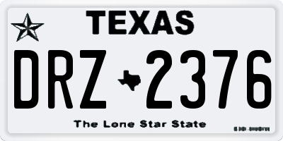TX license plate DRZ2376