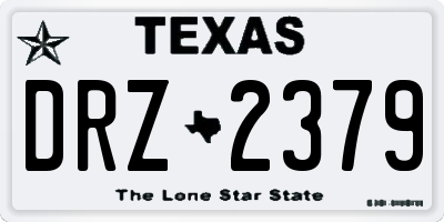 TX license plate DRZ2379
