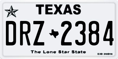 TX license plate DRZ2384