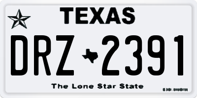 TX license plate DRZ2391