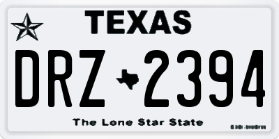TX license plate DRZ2394