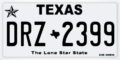 TX license plate DRZ2399
