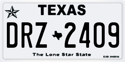 TX license plate DRZ2409