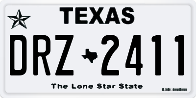 TX license plate DRZ2411