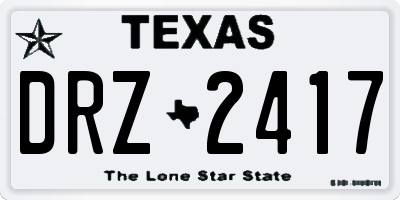TX license plate DRZ2417