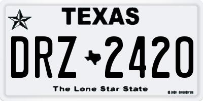 TX license plate DRZ2420