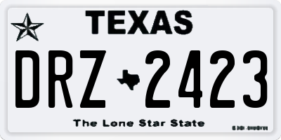 TX license plate DRZ2423