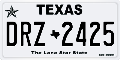 TX license plate DRZ2425