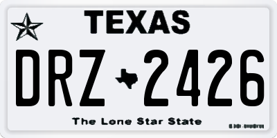 TX license plate DRZ2426