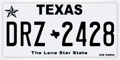 TX license plate DRZ2428