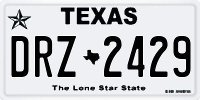 TX license plate DRZ2429